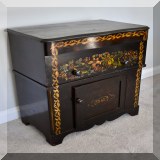 F82. Painted and stenciled cabinet. 33”h x 29”w x 18”d - $125 
